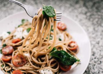 Salade et spaghetti